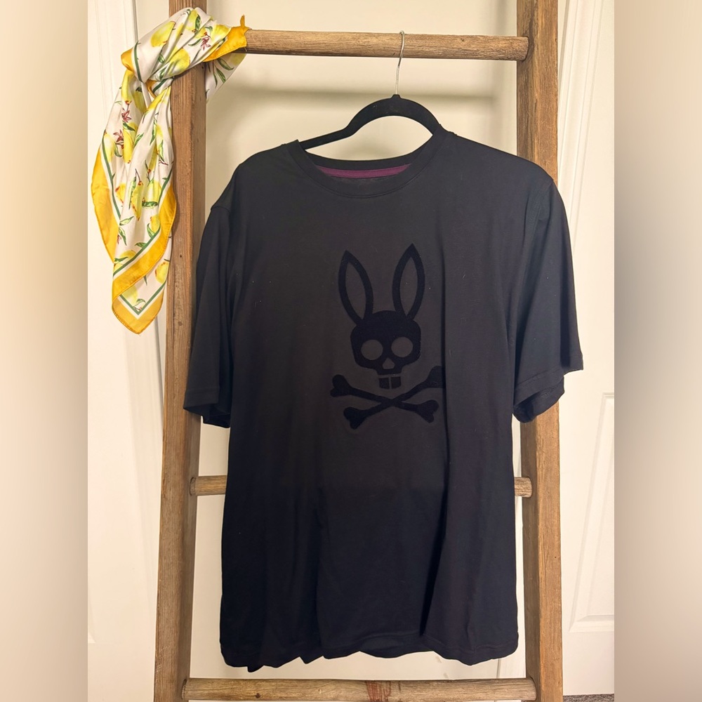 Black Graphic psycho bunny T-Shirt
